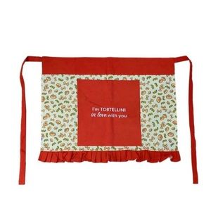 🆕 Tortellini in Love With You Pasta Half Apron NEW